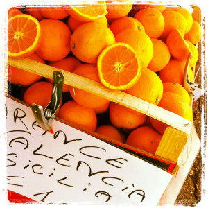 Orangen am Wochenmarkt