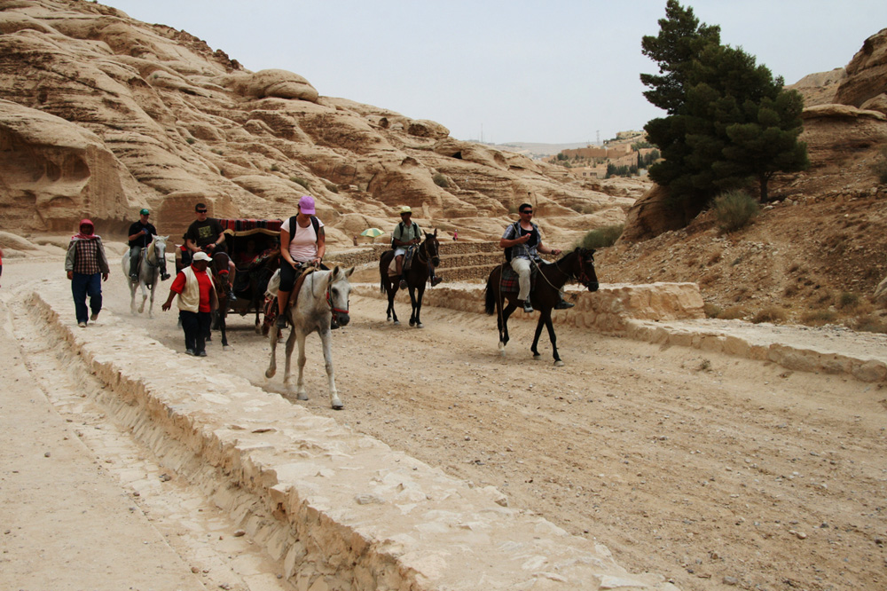 Auf dem Weg zur Felsenstadt Petra