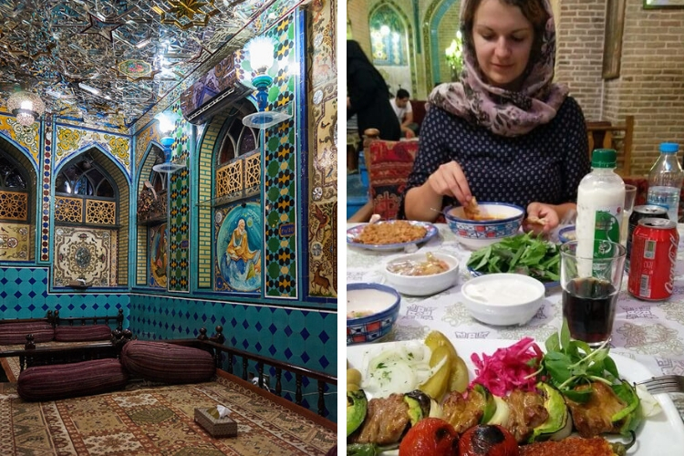 Essen im traditionellen Restaurant im Iran