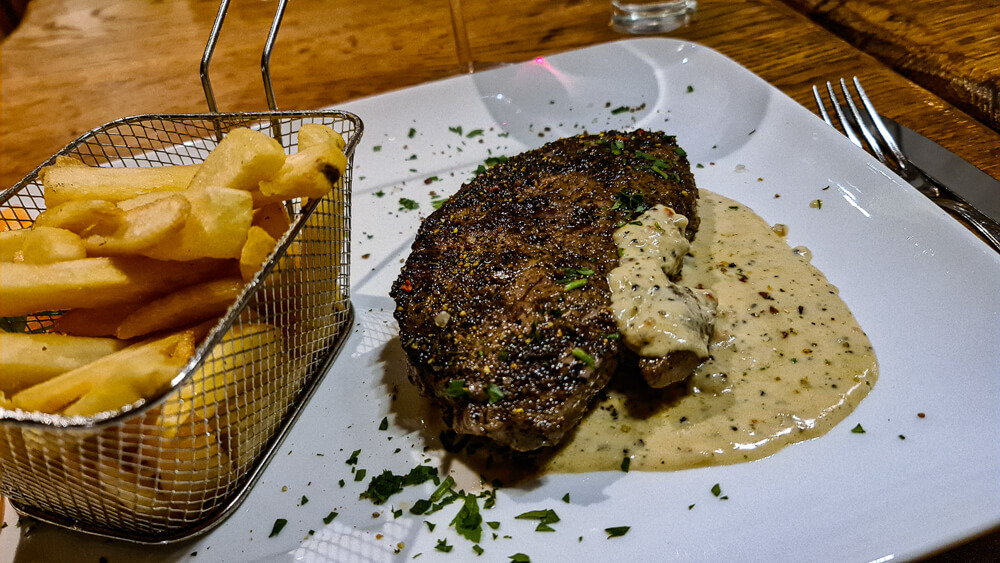 Gasthaus Klapotetz Bad Gastein: Steak mit Trüffelsauce